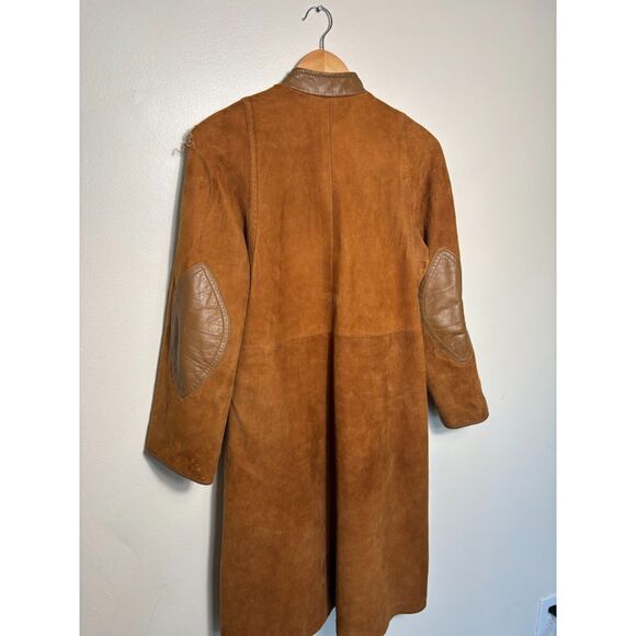 Sills Bonnie Cashin Leather Suede Trench Coat VTG Jacket Brass Twist Lock sz S - Picture 7 of 10
